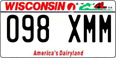 WI license plate 098XMM