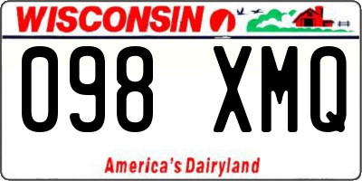 WI license plate 098XMQ