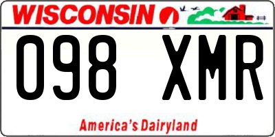 WI license plate 098XMR