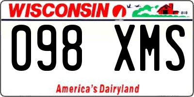 WI license plate 098XMS