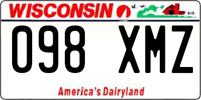 WI license plate 098XMZ
