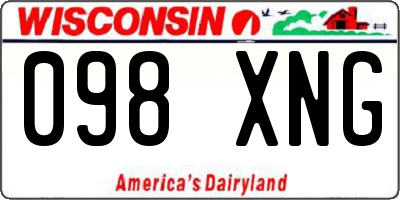 WI license plate 098XNG