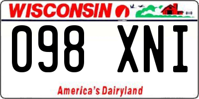 WI license plate 098XNI