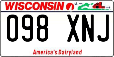 WI license plate 098XNJ