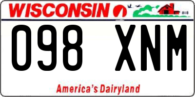 WI license plate 098XNM