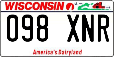 WI license plate 098XNR