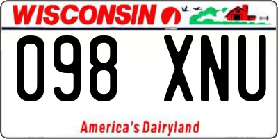 WI license plate 098XNU