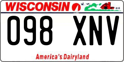 WI license plate 098XNV