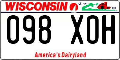 WI license plate 098XOH