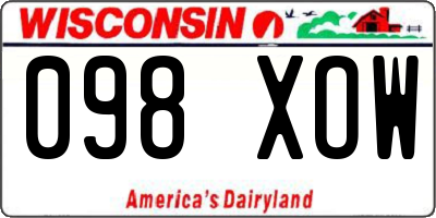 WI license plate 098XOW
