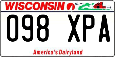 WI license plate 098XPA