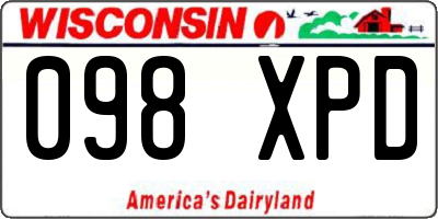 WI license plate 098XPD