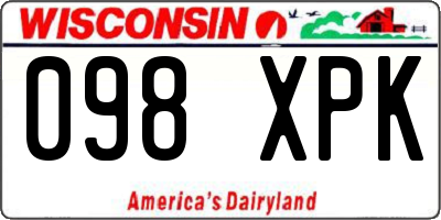 WI license plate 098XPK