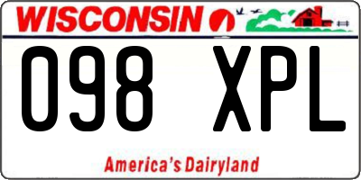 WI license plate 098XPL