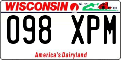 WI license plate 098XPM