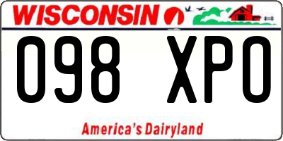 WI license plate 098XPO