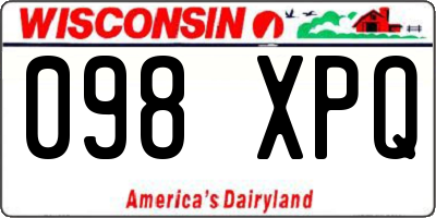 WI license plate 098XPQ