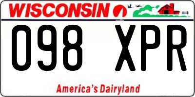 WI license plate 098XPR