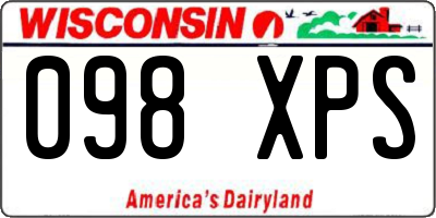WI license plate 098XPS