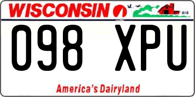 WI license plate 098XPU