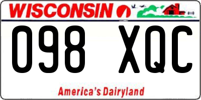 WI license plate 098XQC