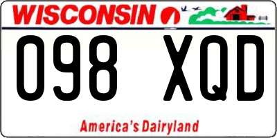 WI license plate 098XQD