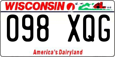 WI license plate 098XQG
