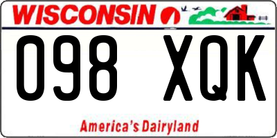 WI license plate 098XQK