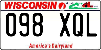WI license plate 098XQL
