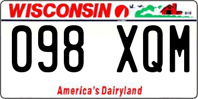 WI license plate 098XQM