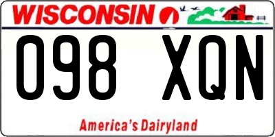 WI license plate 098XQN