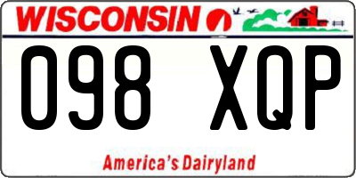 WI license plate 098XQP