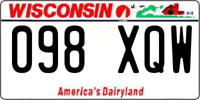WI license plate 098XQW