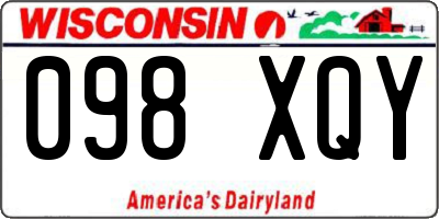 WI license plate 098XQY