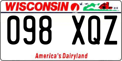 WI license plate 098XQZ