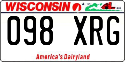 WI license plate 098XRG