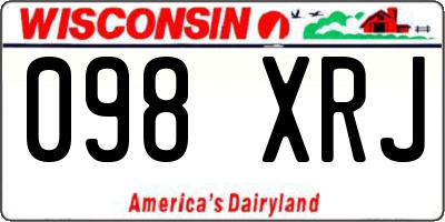 WI license plate 098XRJ