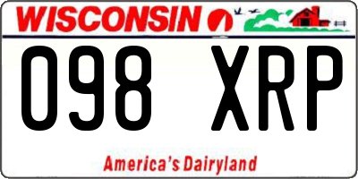WI license plate 098XRP