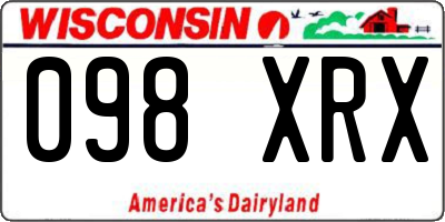 WI license plate 098XRX