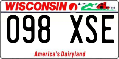WI license plate 098XSE