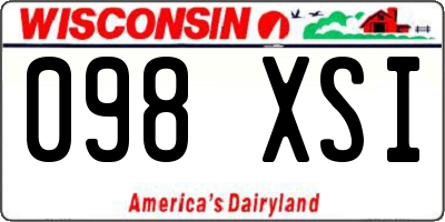 WI license plate 098XSI