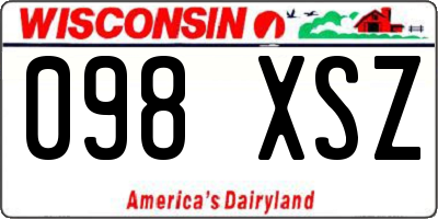 WI license plate 098XSZ