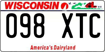 WI license plate 098XTC
