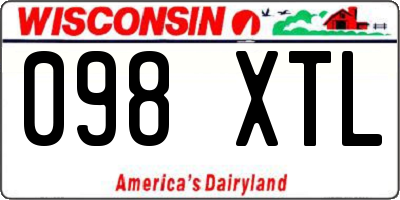 WI license plate 098XTL