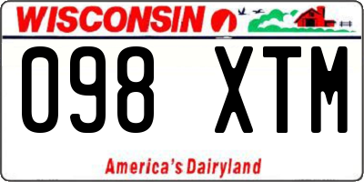 WI license plate 098XTM