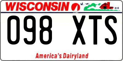 WI license plate 098XTS