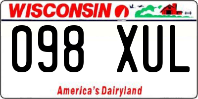 WI license plate 098XUL
