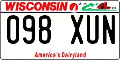 WI license plate 098XUN
