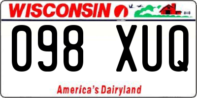 WI license plate 098XUQ