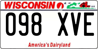 WI license plate 098XVE